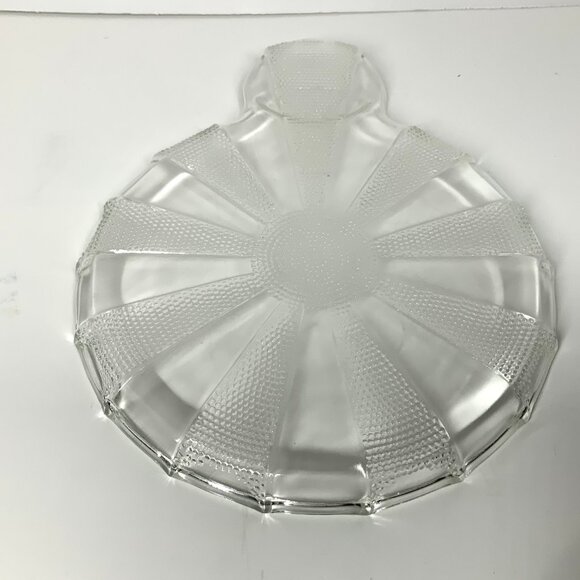 1950s Jeannette Dewdrop Clear Hostess Tray Luncheon Plate Television Snack Set - Picture 10 of 16